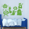 Wall Decal For Kids - Monster Collage Silhouette - Vinyl Wall Art and Decor for Children's Bedroom, Bathroom or Playroom