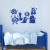 Wall Decal For Kids - Monster Collage Silhouette - Vinyl Wall Art and Decor for Children's Bedroom, Bathroom or Playroom