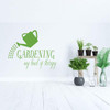 Wall Decal for Kitchen, Entry Way or Mudroom - 'Gardening, My Kind of Therapy ' Vinyl Lettering with Garden Pale Silhouette Home D'cor ' Fun Gift ' A Variety of Colors and Sizes