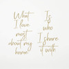 Wall Decal for Spouses - 'What I Love Most' - Vinyl Sticker for Master Bedroom, Guest Room, Entryway or Living Room
