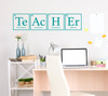 Wall Decal for Teachers - Teacher Periodic Table Decor - Science Art Decoration for Office, School or Classroom