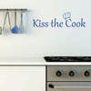 Wall Decals For Kitchen - Kiss The Cook With Chef Hat - Vinyl Wall Decorations