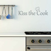 Wall Decals For Kitchen - Kiss The Cook With Chef Hat - Vinyl Wall Decorations