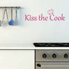 Wall Decals For Kitchen - Kiss The Cook With Chef Hat - Vinyl Wall Decorations