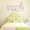Wall Decals Life Quotes "Just When The Caterpillar Thought" Vinyl Decoration With Butterfly