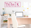 Wall Decor For Teens - Think - Periodic Table Decoration - Removable Vinyl Decal For Children Bedroom, Playroom Or Study Area