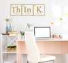 Wall Decor For Teens - Think - Periodic Table Decoration - Removable Vinyl Decal For Children Bedroom, Playroom Or Study Area