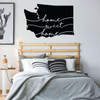 Washington Wall Decor - Home Sweet Home - State Decal Silhouette Vinyl Art for Home Decor, Living Room or Family Room Decoration