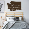 Washington Wall Decor - Home Sweet Home - State Decal Silhouette Vinyl Art for Home Decor, Living Room or Family Room Decoration
