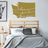 Washington Wall Decor - Home Sweet Home - State Decal Silhouette Vinyl Art for Home Decor, Living Room or Family Room Decoration
