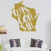 Wisconsin Wall Decor - States Vinyl Silhouette Art for Home Decor, Living Room or Family Room Decoration