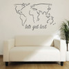 World Map Wall Decal - Let's Get Lost - Vinyl Decoration For the Home, Office or Classroom