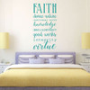 Young Women LDS - Faith, Divine Nature, Individual Worth, Knowledge, Choice & Accountability, Good Works, Integrity, Virtue - Religious Decals for Home, Girls Room Wall Art