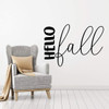 'Hello Fall' - Autumn Wall Decal - Vinyl Decor for Living Room, Family Room or Home Decoration