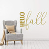 'Hello Fall' - Autumn Wall Decal - Vinyl Decor for Living Room, Family Room or Home Decoration