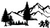 Custom Vinyl Decor | Custom Request - Mickey Mouse Mountain Scene with Mickey Heads - Vinyl Sticker Decoration for Home