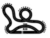 Custom Request - Race Track Vinyl Wall Sticker - 26x18 - 2 Tracks