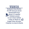Custom Request Vinyl Wall Decal - Planet Facts- 8 Planets and Facts - approx. 9" x 9" each