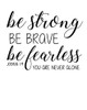 Joshua 1:9 Be Strong Be Brave scripture vinyl wall decal for kids bedroom