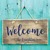 Welcome Personalized Family Name Door Sign Vinyl Art Decal - Sign