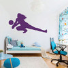 Volleyball Wall Decal -  Woman Diving - Purple