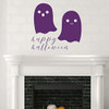 Two Ghost Silhouette Decal - Purple