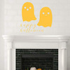 Two Ghost Silhouette Decal - Yellow