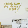 Harry Potter Decal - Marauder's Map Quote - Gold