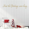 Twas The Night Before Christmas Stockings Hung Quote: Swirl Font- Yellow