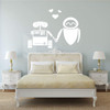 Wall e and Eve Wall Vinyl Decoration - white