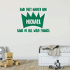 King of The Wild Things Personalized Name - Green