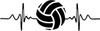 Volleyball Heartbeat Vinyl Wall Decal Sticker