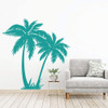 Palm tree decal featuring two tropical palm tree silhouettes for walls