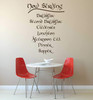 Hobbit Meal Times Vinyl Sticker - Brown
