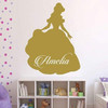 Personalized Princess Wall Decor - Gold with name