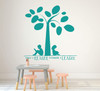 'Today A Reader Tomorrow A Leader' with Tree Wall Decal - Turquoise