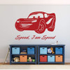 Lightning McQueen Personalized Wall Decal - Red "I am Speed"