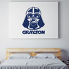 Darth Vader Wall Decal - Navy Blue With Name