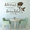 Mulan Quote Wall Decal | Flower Blooms in Adversity - Brown