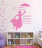 Mary Poppins Wall Decals 'Spoon full of sugar...' - Pink