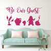 Beauty and the Beast - Be Our Guest Vinyl Wall Sticker - Dark Pink