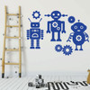 Robots Wall Decal Vinyl Sticker - Blue