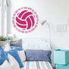 Volleyball Vinyl Wall Decal Sticker - Pink