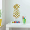 Pineapple Decor - Hawaiian Vinyl Wall Decal - Gold