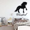 Horse Home Decor Pink Dressage Friesian Wall Decal - With Name