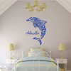 Personalized Dolphin Wall Decal - Blue