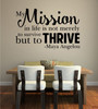 'My Mission in Life is Not Merely to Survive But to Thrive' - Maya Angelou Quote