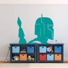 Customized Name Boba Fett Helmet Wall Decor - Turquoise