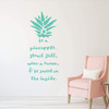Be A Pineapple Quote Lettering Wall Decal - Turquoise