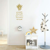 Be A Pineapple Quote Lettering Wall Decal - Gold